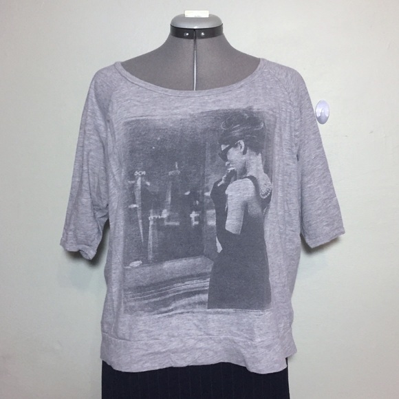 Hollywood Legends Tops - Hollywood Legends Gray Audrey Hepburn T-Shirt Tee